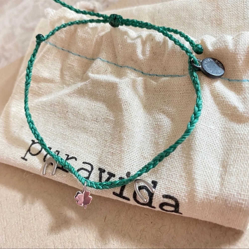 PURA VIDA Forest Green RARE Silver Lucky Charms NEW rare find! Can't buy.